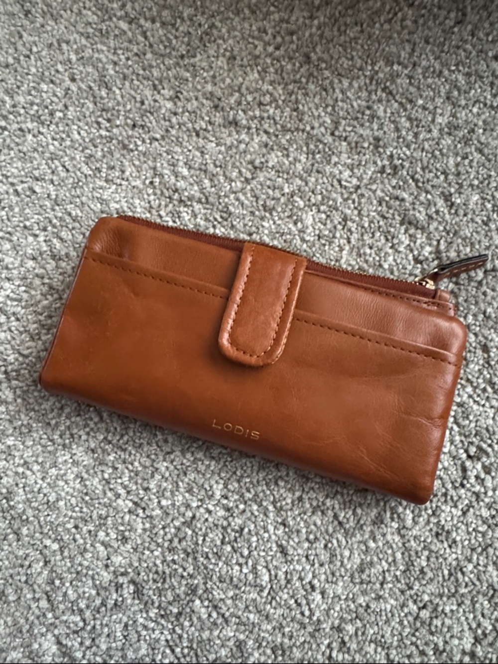 Lodis Leather Rachel Wallet in Cognac
